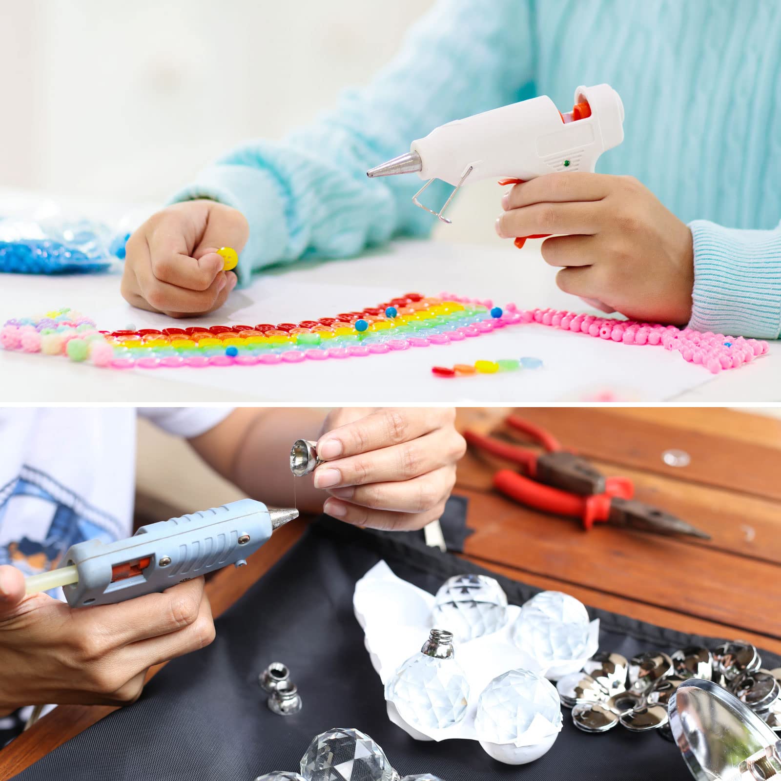 Rebower Lot De 16 Mini Bâtons De Colle Chaude Pour Pistolet à Colle [pour Art, Artisanat, Bricolage, Fabrication De Cartes] – 0,7 X 10,2 Cm/rouge Pailleté