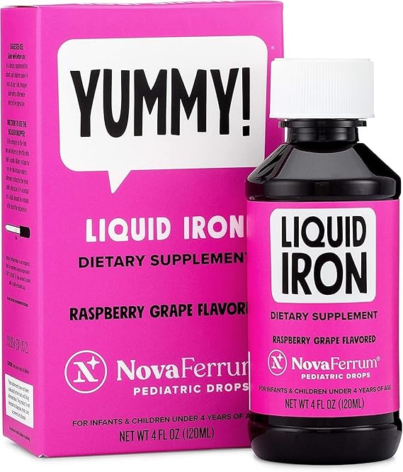 NovaFerrum Yummy,Pediatric Drops Liquid Iron Supplement for Infants and Toddlers,Liquid Iron for Kids