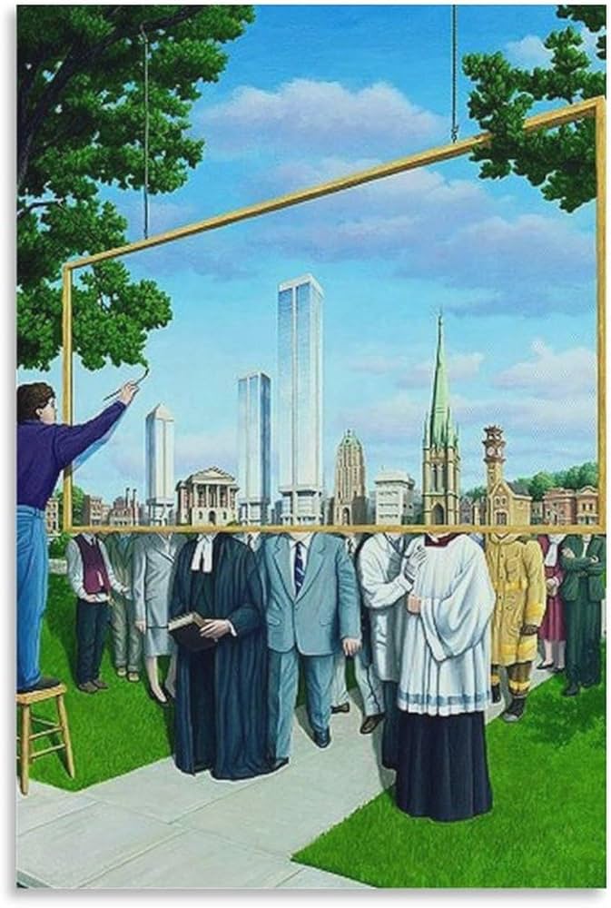 Amazon.co.jp: 思わず考えさせられるトリックアート 印刷 ポスター