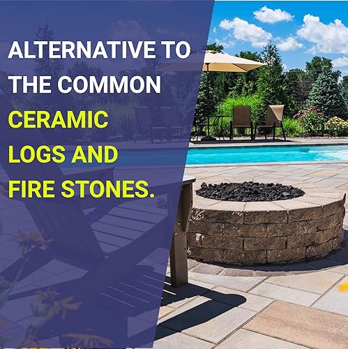 Miniatura 6 de American Fire Products  Roca de lava extragrande, 3 a 6 pulgadas  Uso en chimenea, hoguera o cuenco  Roca volcánica para exteriores e interiores