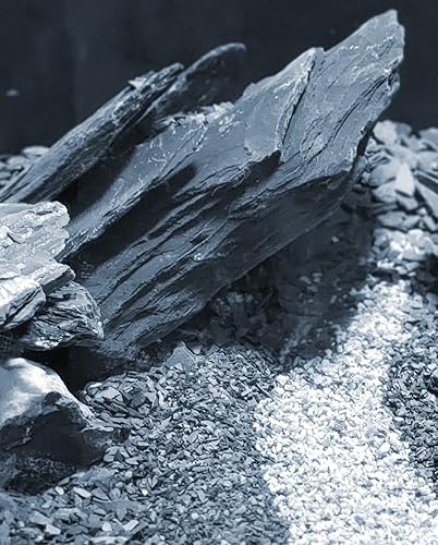 Miniatura 2 de Piedra de Pizarra Natural de 5 a 7 Pulgadas - Procedente y Empaquetada en EE.UU. para Acuascaping de Acuarios, Terrarios, Paludarios, Recintos de