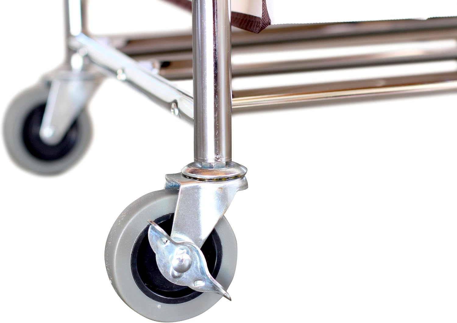 DecoBros Heavy-Duty 3-Bag Laundry Sorter Cart, Chrome