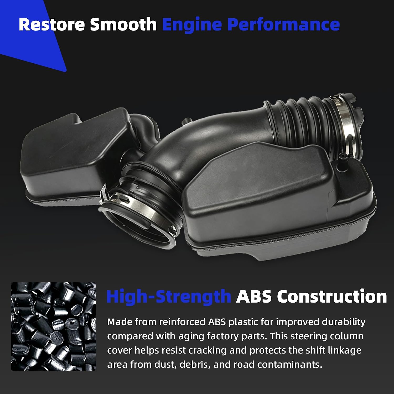 Engine Air Intake Tube Hose Compatible with 2011-2019 Ford Explorer, 2013-2019 Flex Taurus Police Interceptor & Lincoln MKS MKT 3.5L 3.7L V6, Replaces DA8Z9B659A BB5Z9B659D 696-133