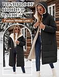 Voqeen Winter Coat for Women Warm Reversible Fleece Sherpa Lined Long Hooded Parkas Puffer Jackets Outerwear