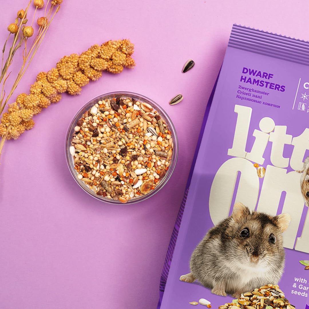 Little One Karma dla chomików karłowatych, dwupak, 2 x 400 g, specjalnie dla potrzeb żywieniowych chomików karłowatych, zaspokaja zapotrzebowanie na składniki odżywcze
