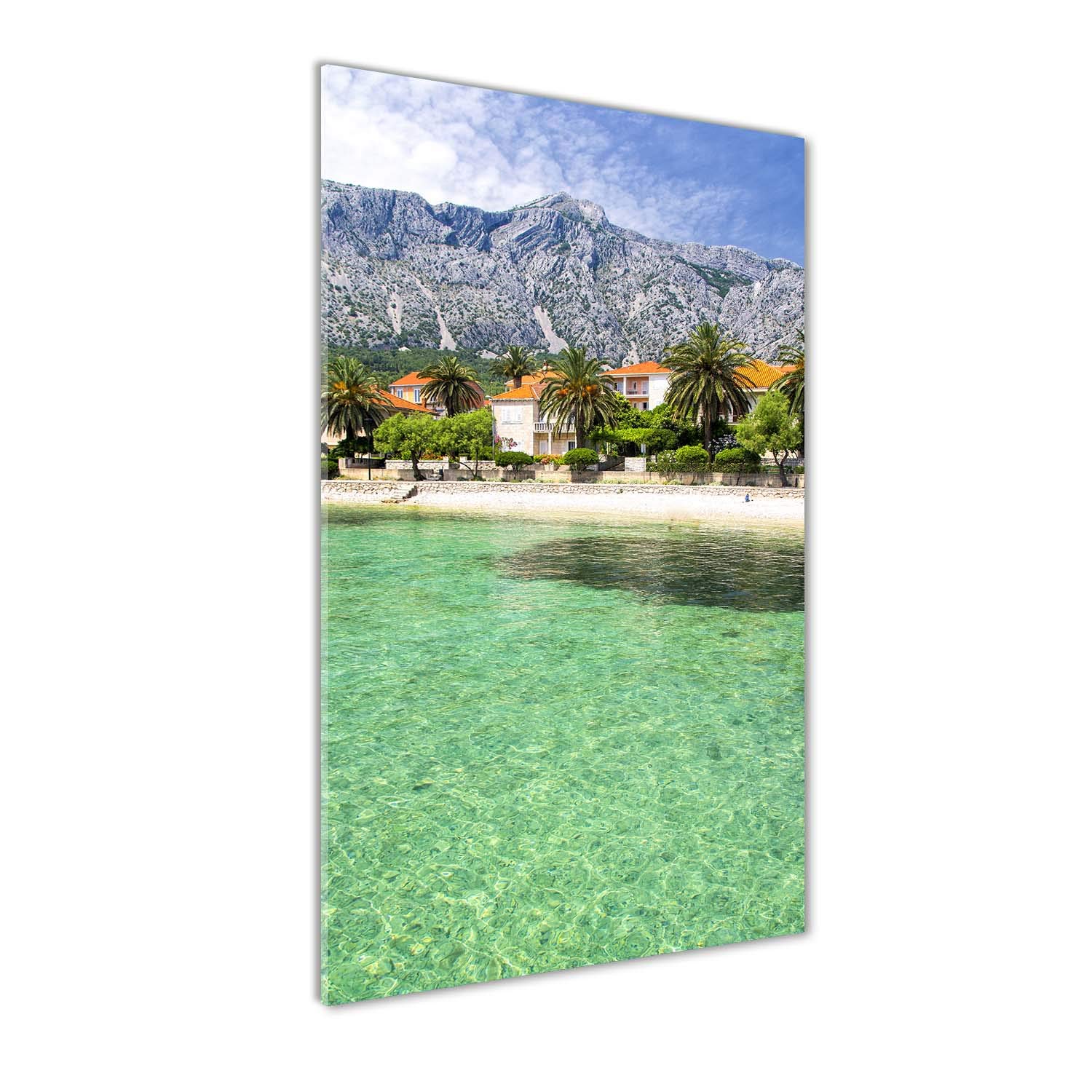 Déco mural derrière le plastique acrylique grand tableau salon paysage vert 60x120