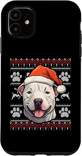 Vista 10 de iPhone XS Max Dogo Argentino Santa Hat Christmas Funny Dog Mom Dad Case