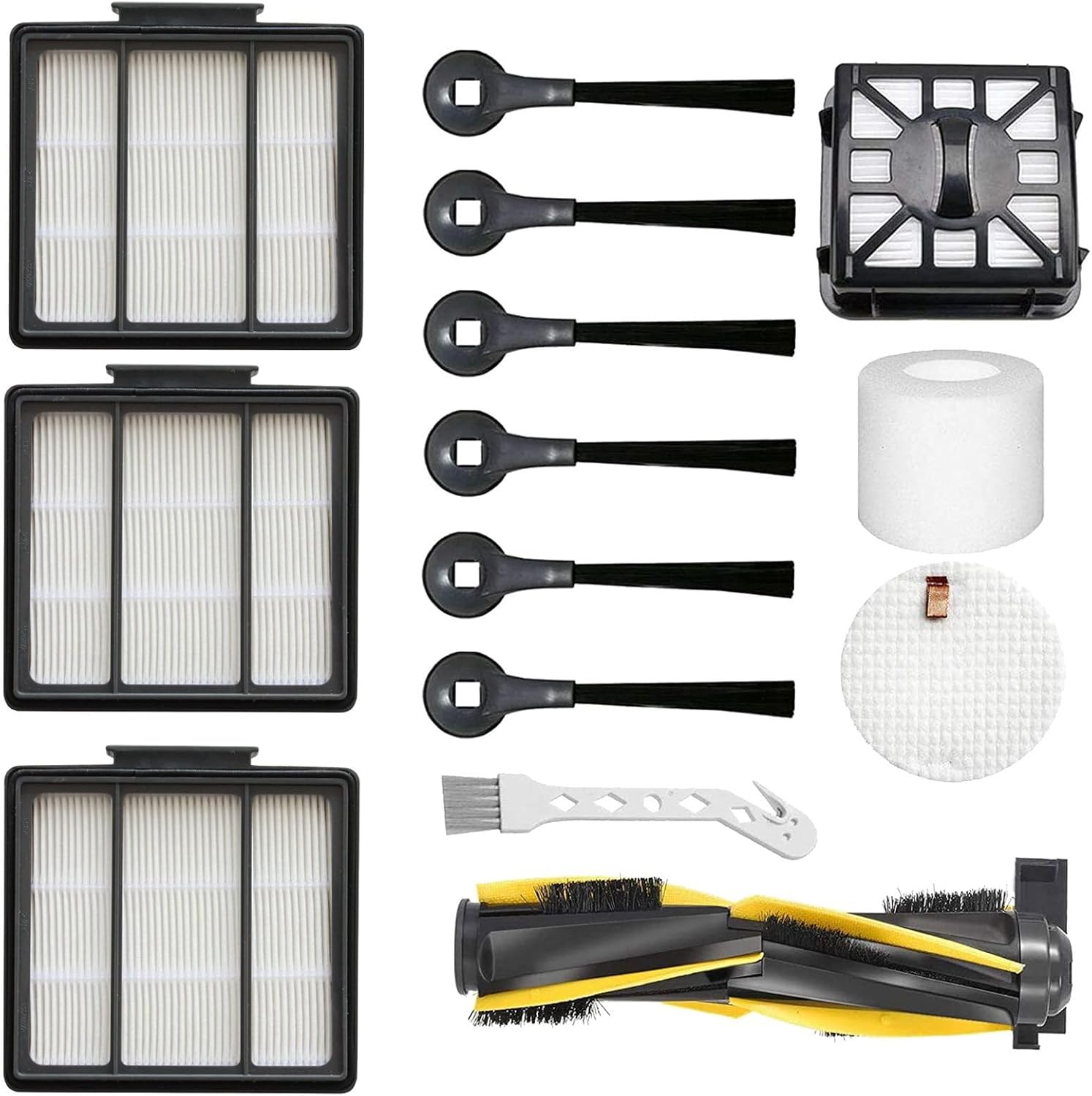 Kit di accessori applicabile per Shark IQ R101AE (RV1001AE) IQ R101 (RV1001) AV911S EZ AV1010AE Kit di parti di ricambio per aspirapolvere robot IQ Spazzola principale, filtro, spazzola laterale