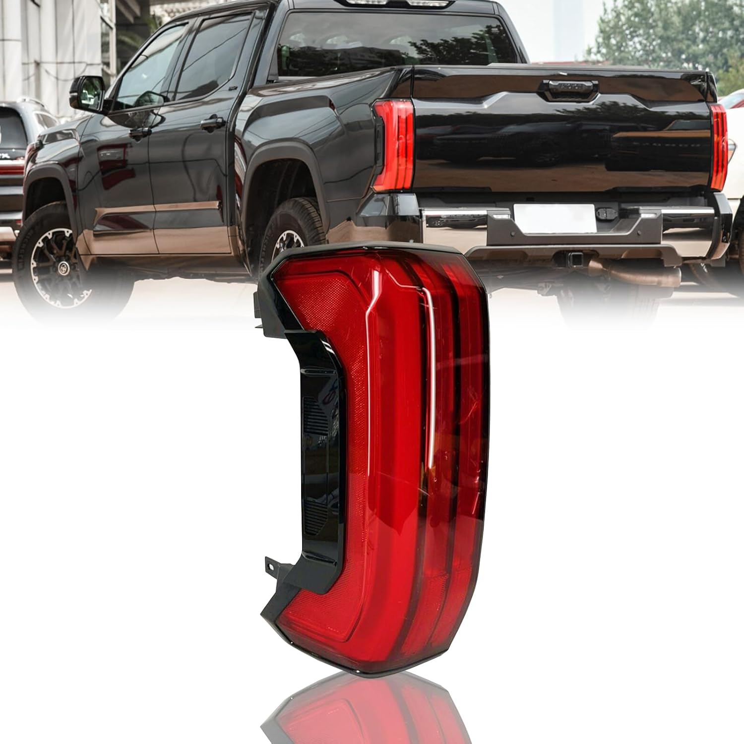 LED Tail Light Left Driver Side Rear Lamp Compatible with Toyota Tundra 2022 2023 2024 2025 2026, OE# 81560-0C130, 3 Pin (LH-Left Driver Side)