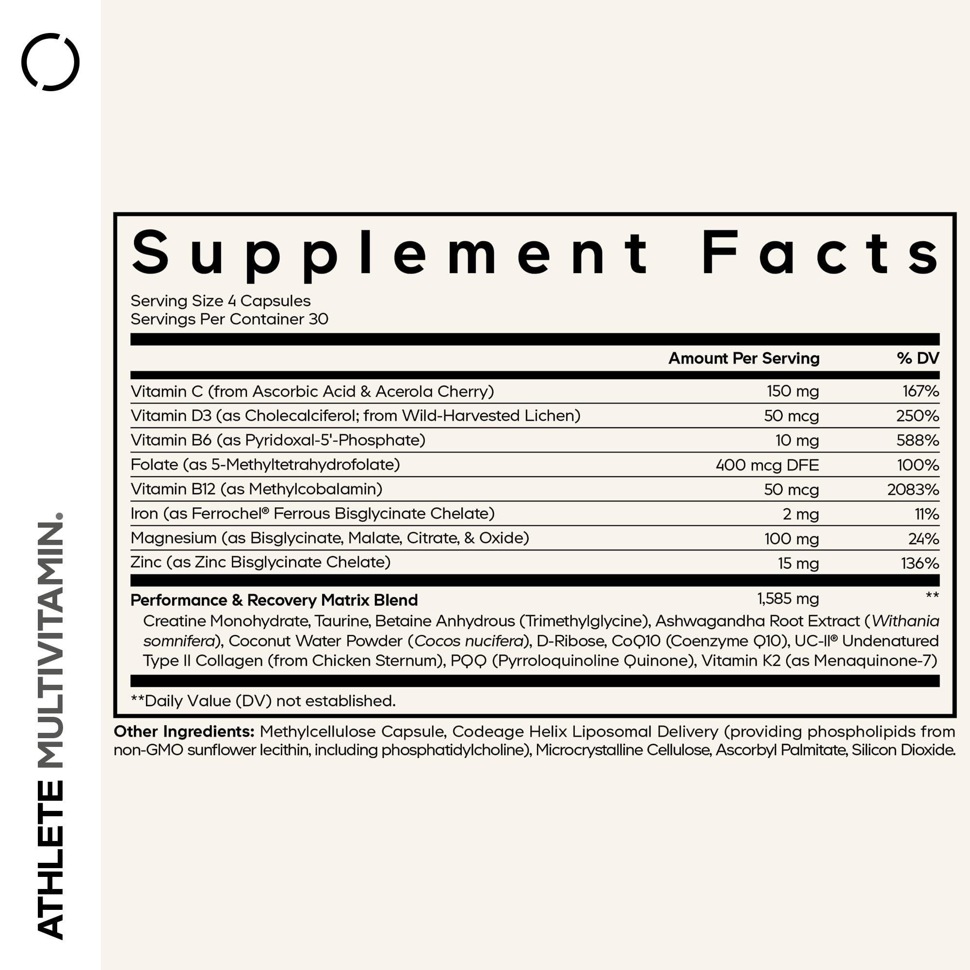 Codeage Athlete Multivitamin, Creatine, Electrolytes, CoQ10, 120 Capsules — Amazon image 2