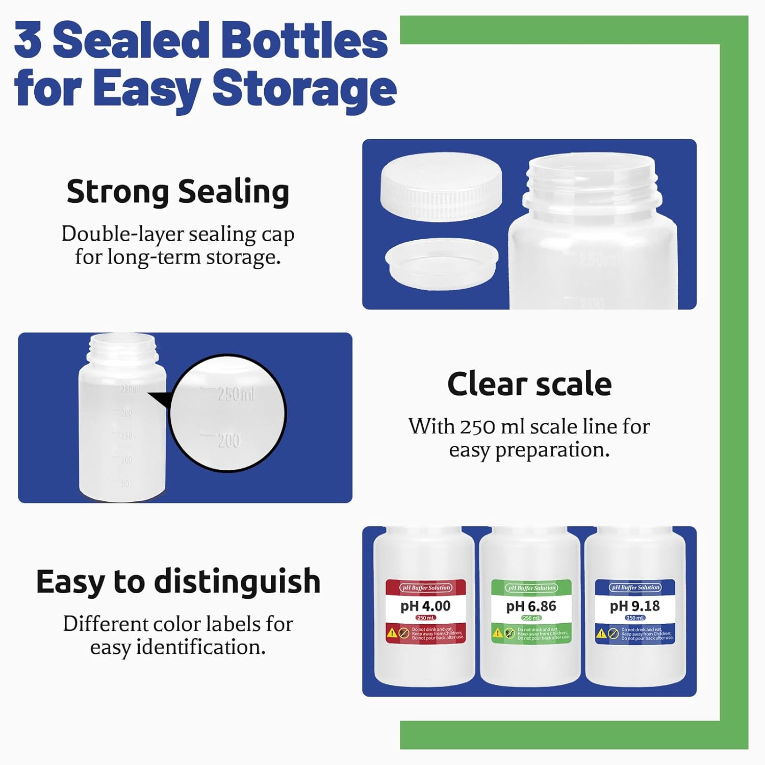 pH Meter for Water and pH Calibration Buffer Powder 4 in 1 pH EC TDS Temp Meter for Hydroponics with pH 6.86/4.00/9.18 Buffer Powders Kit for Nutrients Growing Gardening