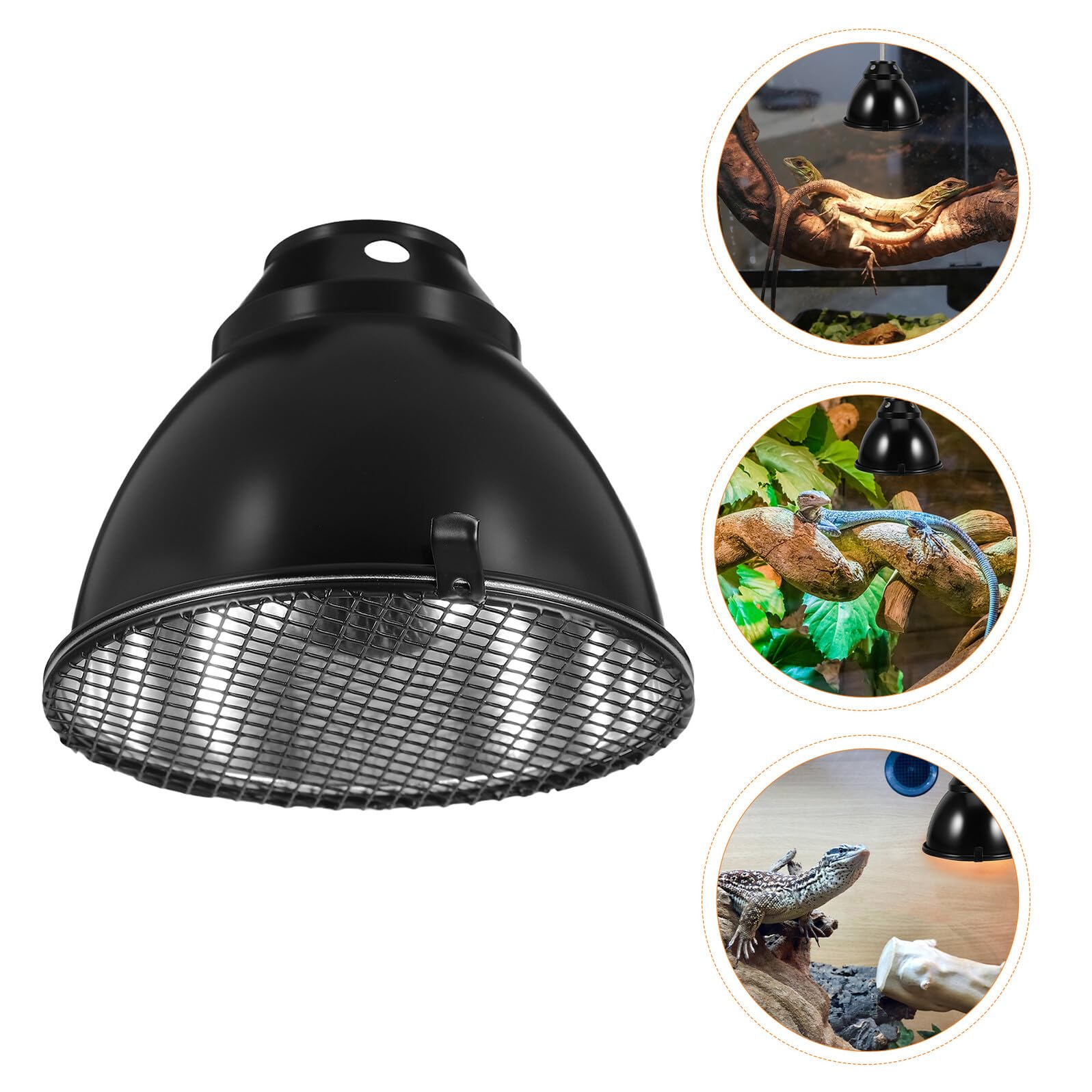 2 Sets Reptilien Lampenschutz aus Edelstahl Hohlkugel Lampenschirm mit Reflektor Schutzabdeckung für Wärmelampen im Terrarium Kompatibel mit Bartagamen und Anderen Reptilien