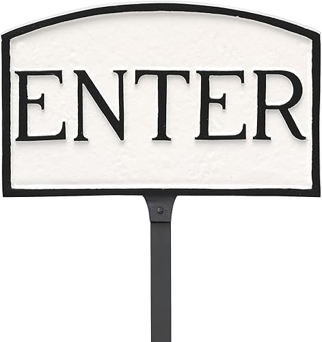 Montague pared de metal productos Enter Arqueado Plaque