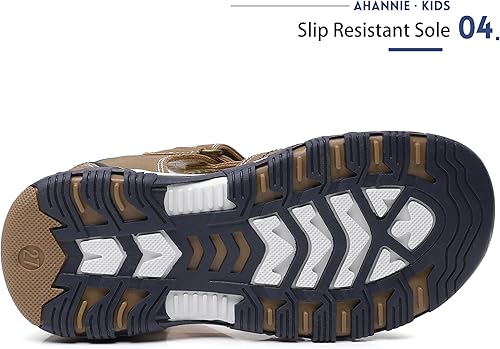 Miniatura 5 de Ahannie Sandalias para niños y niñas pequeños con punta cerrada de verano con gancho