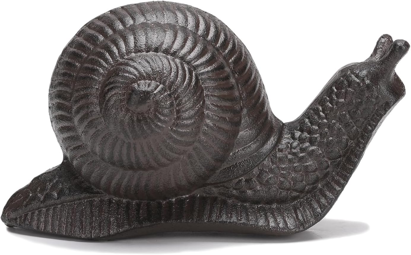 BRASSTAR Cast Iron Snail Statue Delicate Modelling Interior and Exterior Decoration Suitable for Placing Study Garden Farm Lawn Balcony TQGJPT518