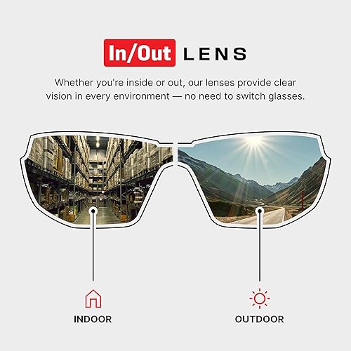 Miniatura 2 de NoCry Gafas de seguridad tintadas para hombres y mujeres con antiempañamiento y resistentes a los arañazos con lentes envolventes  patillas