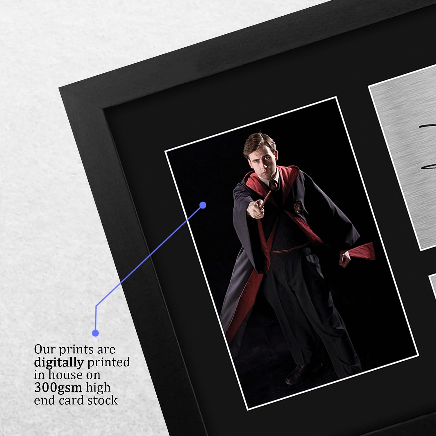 HWC Trading Matthew Lewis Harry Potter Neville Longbottom Framed Gifts Printed Signed Autograph Picture for Movie Memorabilia Fans - US Letter Size