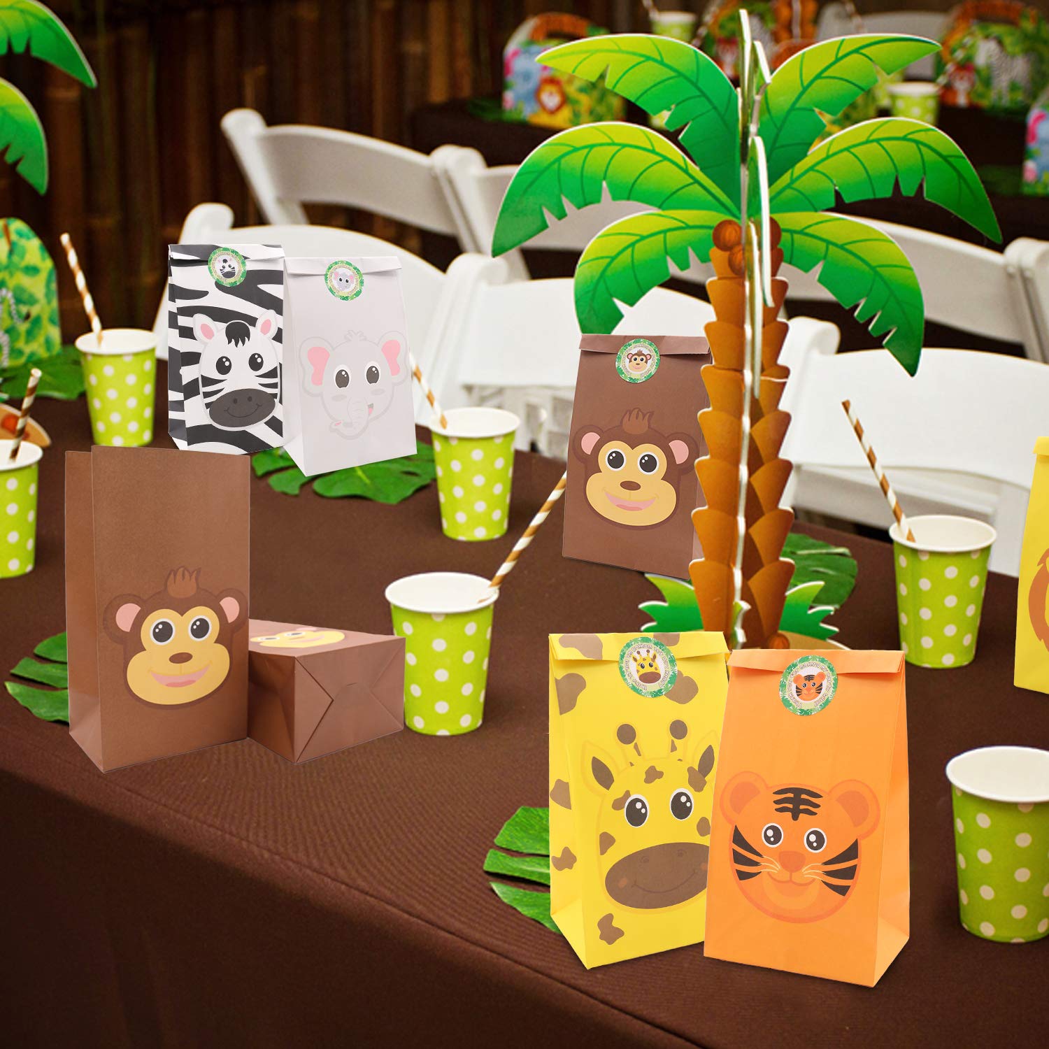 Jungle Safari Animals Favor Goodie Bags Zoo Animals Birthday Treat