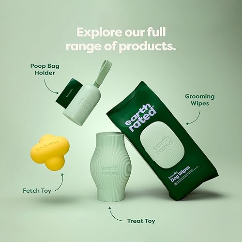 Miniatura 8 de Earth Rated Pelota para perros, juguete interactivo para razas pequeñas, medianas y grandes, viene en varios tamaños, fabricada con goma natural,