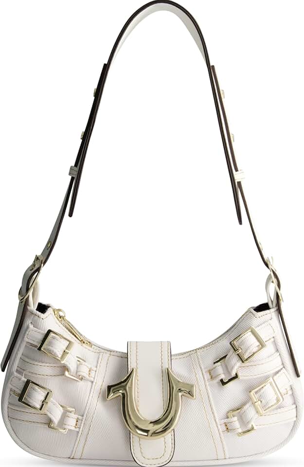 True Religion Damen Bag, Women's Multi Faux Leather Handbag with Adjustable Shoulder Strap Umhängeta