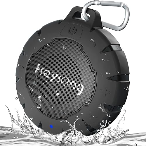 Miniatura 10 de HEYSONG Altavoz Bluetooth impermeable para ducha, duradero y portátil con sonido claro, ideal para ducha, piscina, playa y kayak, gran regalo