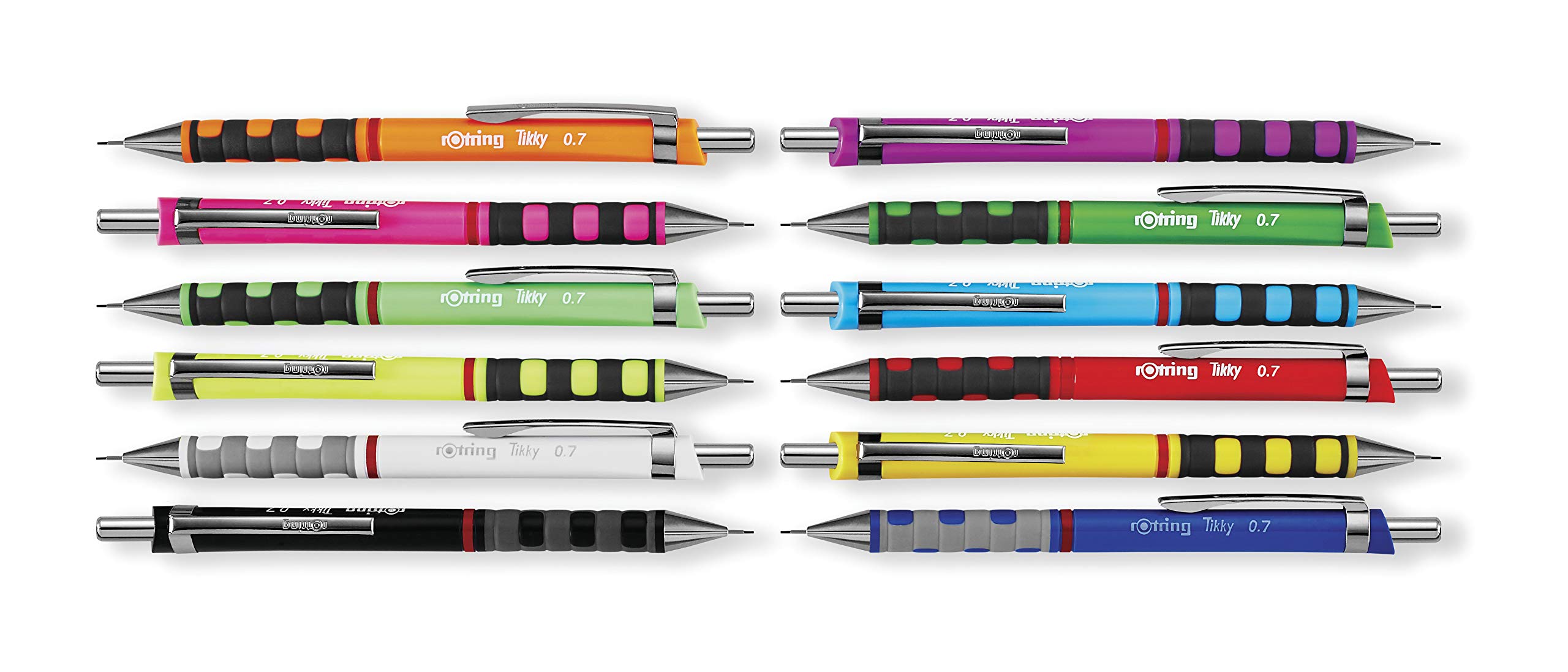 rOtring Tikky Druckbleistift farblich gekennzeichnet | 0,5 mm | Blaue Schaft | 12er-Box