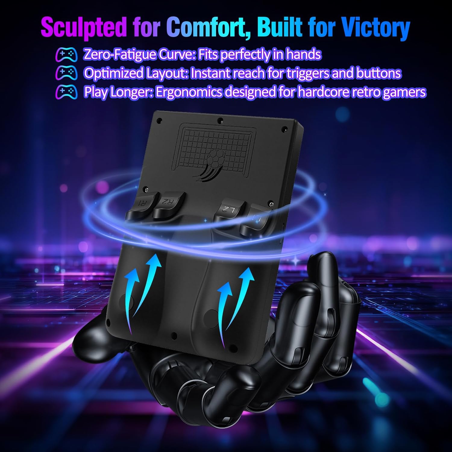 R36MAX Ⅱ Retro Handheld Game Console, 4.5" IPS HD Screen 1024*768 Retro Gaming Console with Detachable Joystick, 20,000+ Classic Games, 30+ Emulators, Protable Hand Held Video Games (Black)