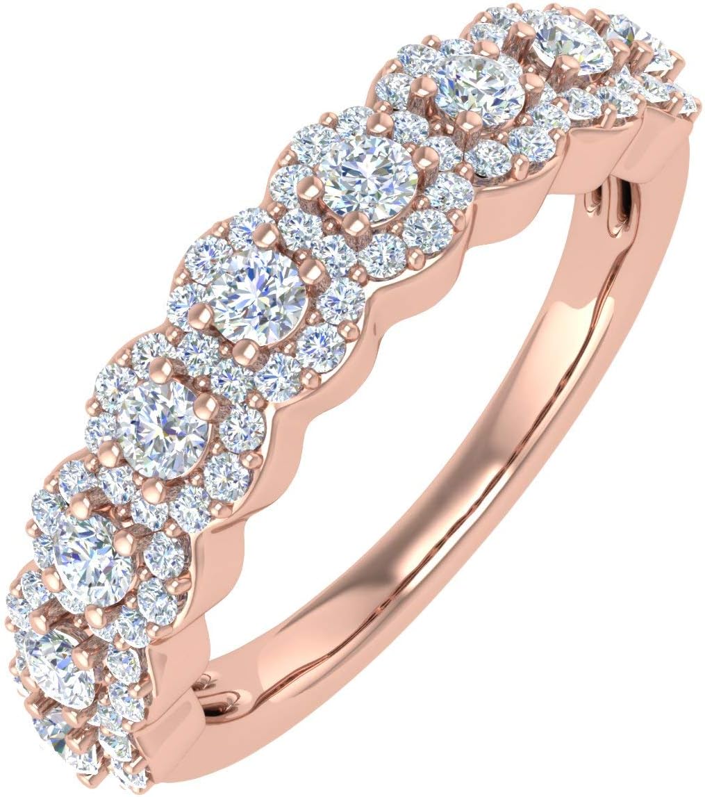 3/4 Carat Diamond Wedding Band Ring in 14K Gold