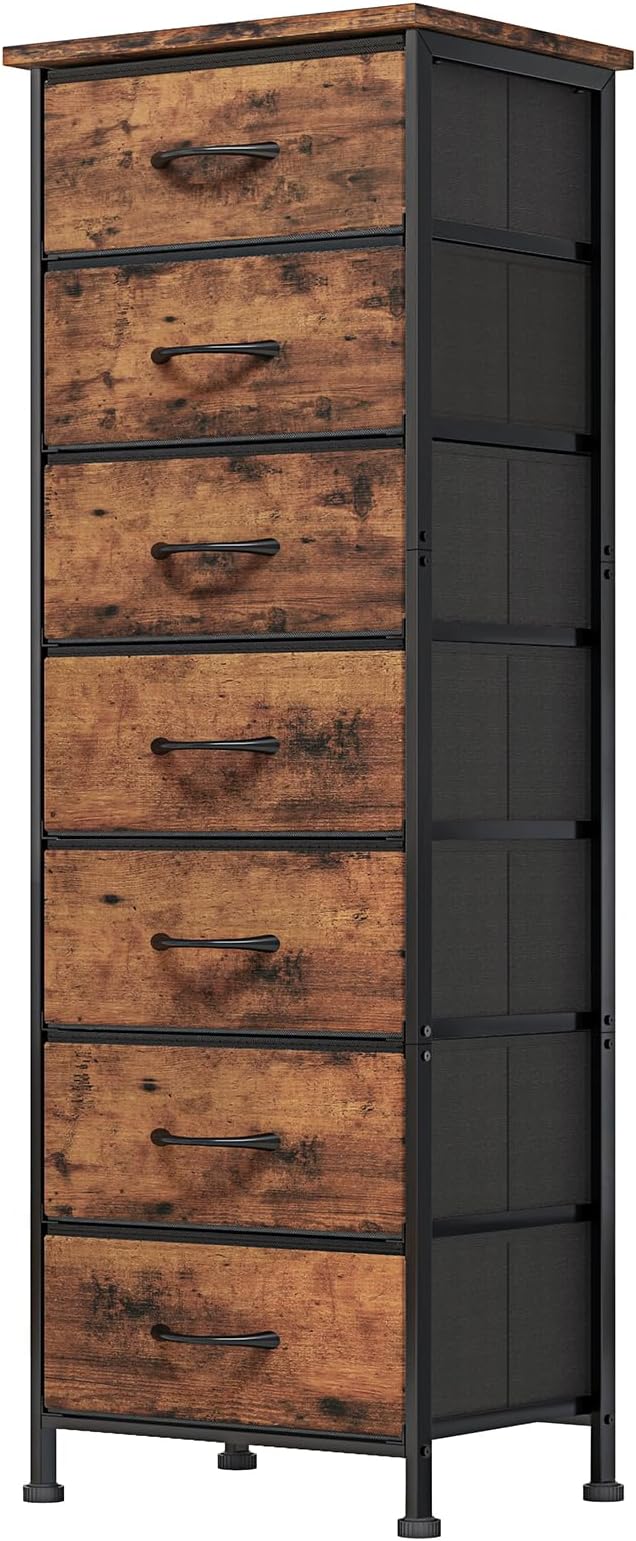 Amazon.com: YeTom 6 Drawer Dresser Tall, Vertical Dresser for Bedroom ...