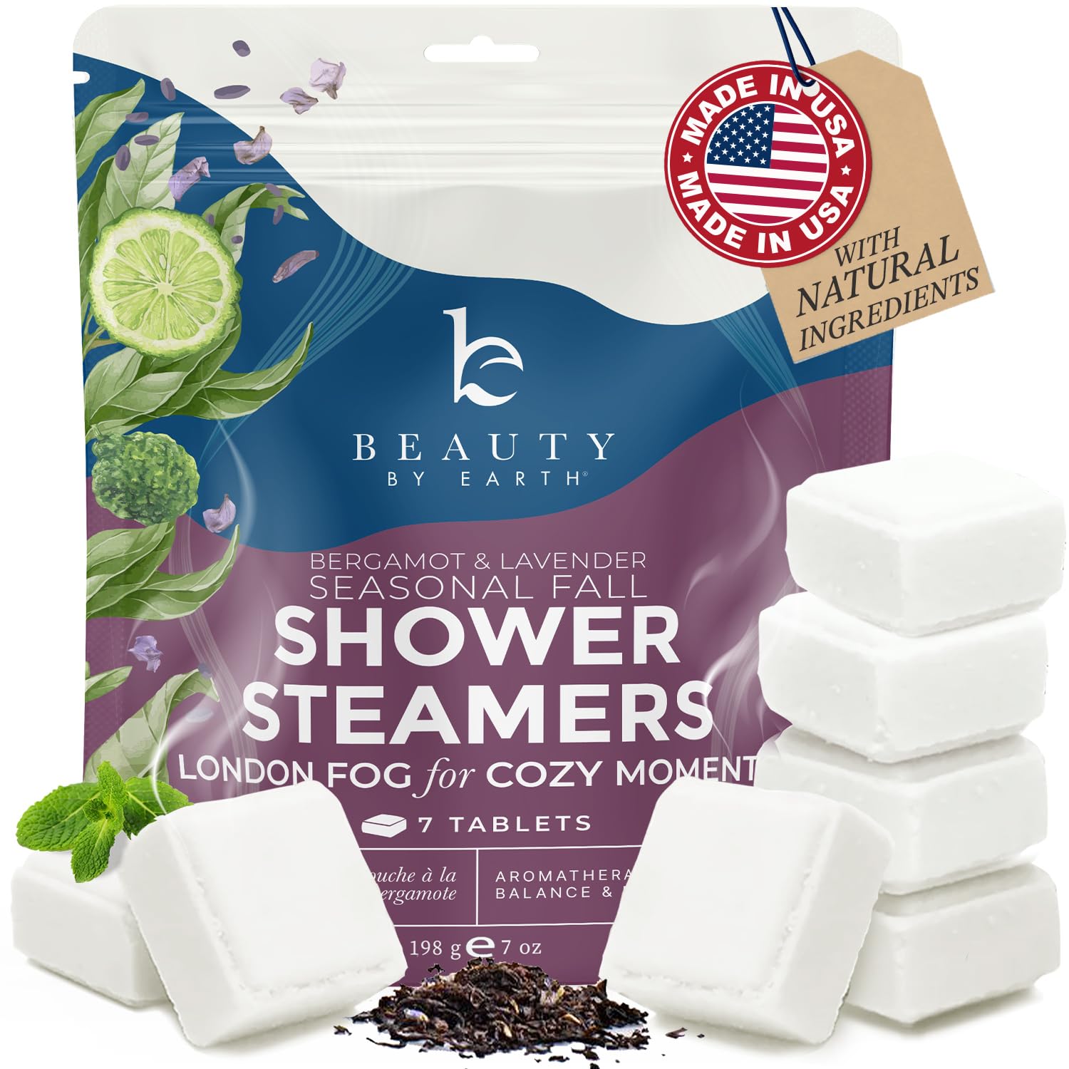 Lavender Shower Steamers Aromatherapy – USA Made with Bergamot Essential Oil, Valentines Day Gifts for Her, Large Shower Tablets for Women & Men,