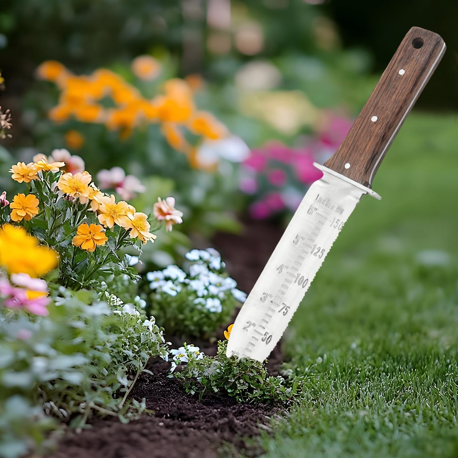 Transplantoir De Jardin | avec Manchette de Protection pour Déterrer et Couper - Pelle À Main De Jardin - pour Fête des Mères Anniversaire Noël Femmes Hommes Personnes Âgées Adultes Et