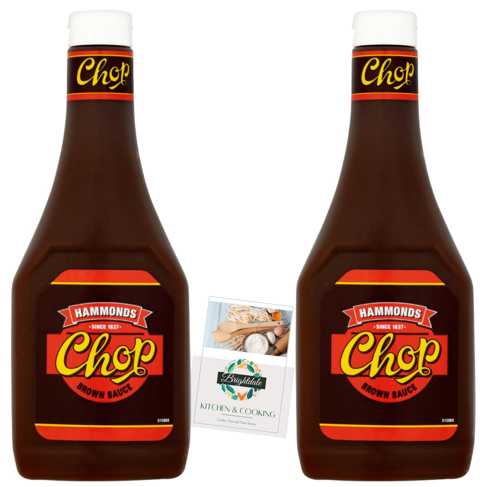 Brown Sauce Bundle with Hammonds Chop Sauce Squeezy 698g 2 Pack + Brightdale Kitchen Booklet