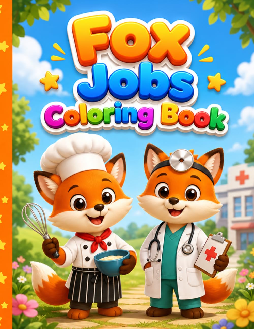 Fox Jobs Coloring Book for Kids: 30 Fun Career Adventures with Foxes — Perfect for Ages 2-8 (Animal Jobs Coloring Series)