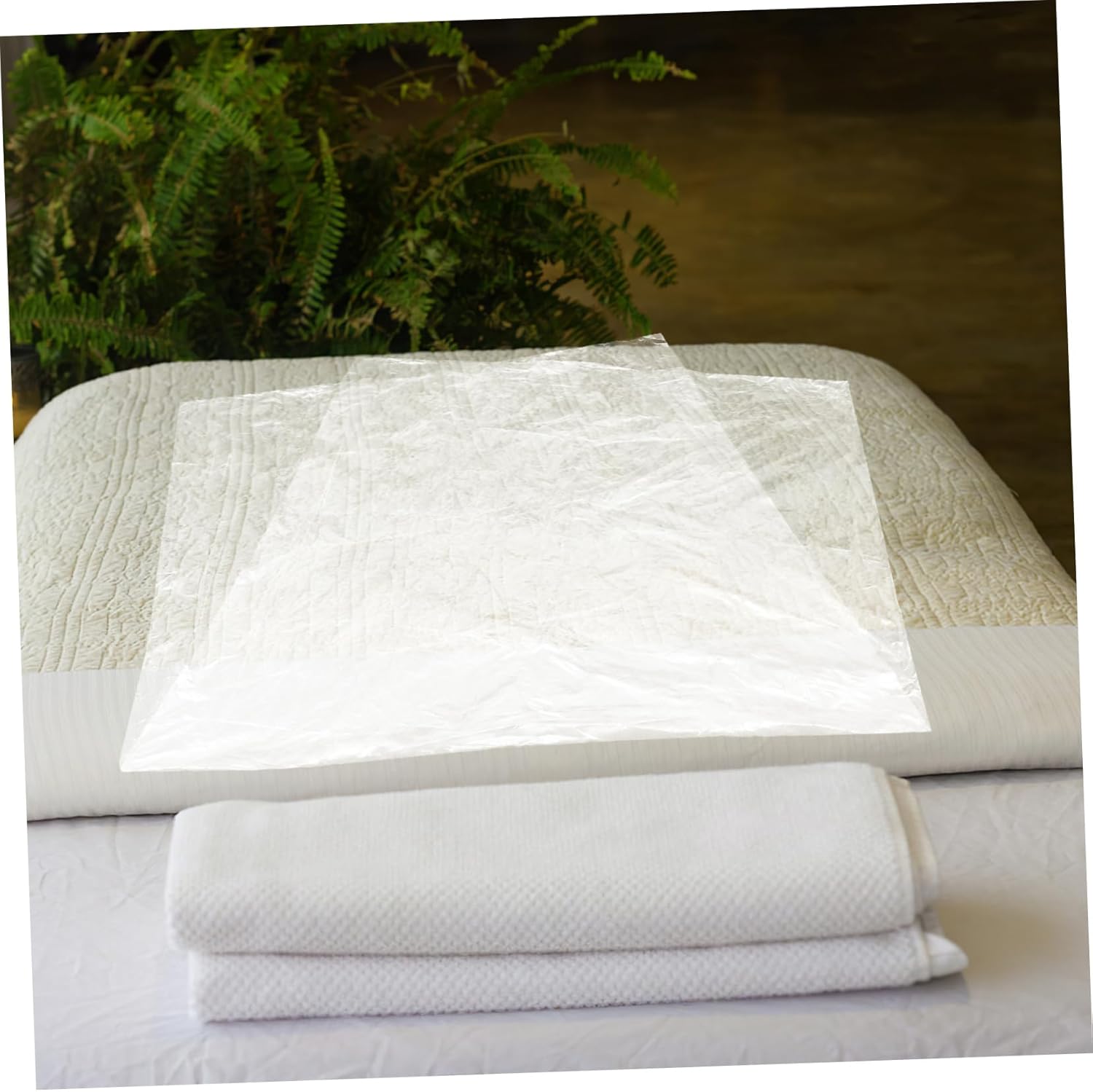 50pcs Sauna Blanket Inserts Disposable Sauna Blanket Inner Film Liners Towel Opening Bag Inserts for Supplies