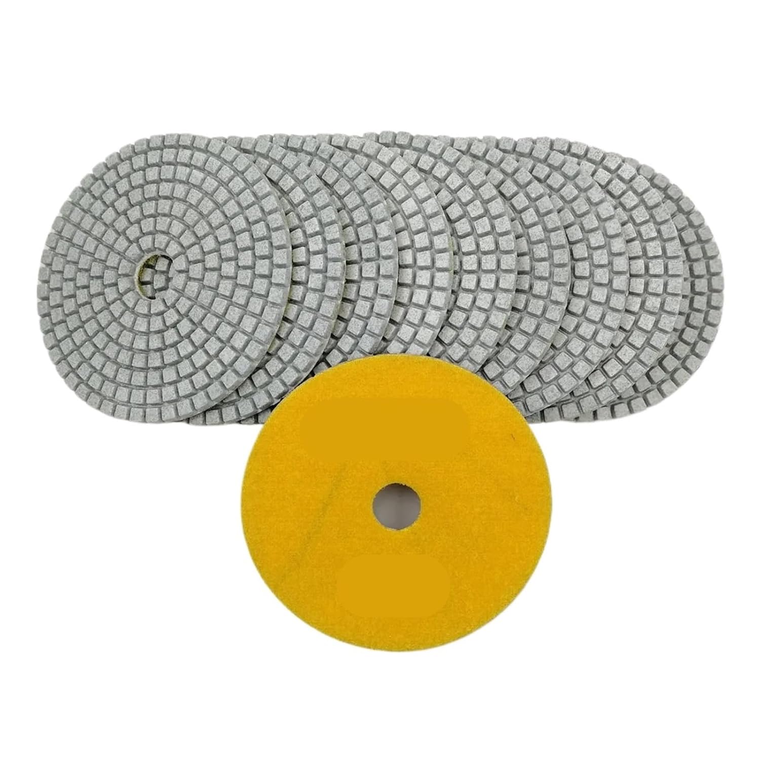DT-DIATOOL Diamond Polishing Pad 10pcs 100mm，Compatible for Floor Machine 4inch White Resin Bond Sanding Discs