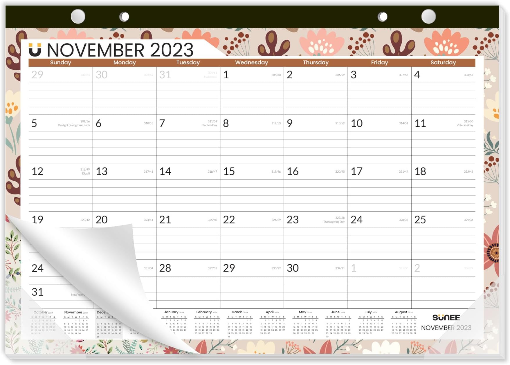 Amazon.com : SUNEE Desk Pad Calendar 2023-2024 Large, (Now - December ...