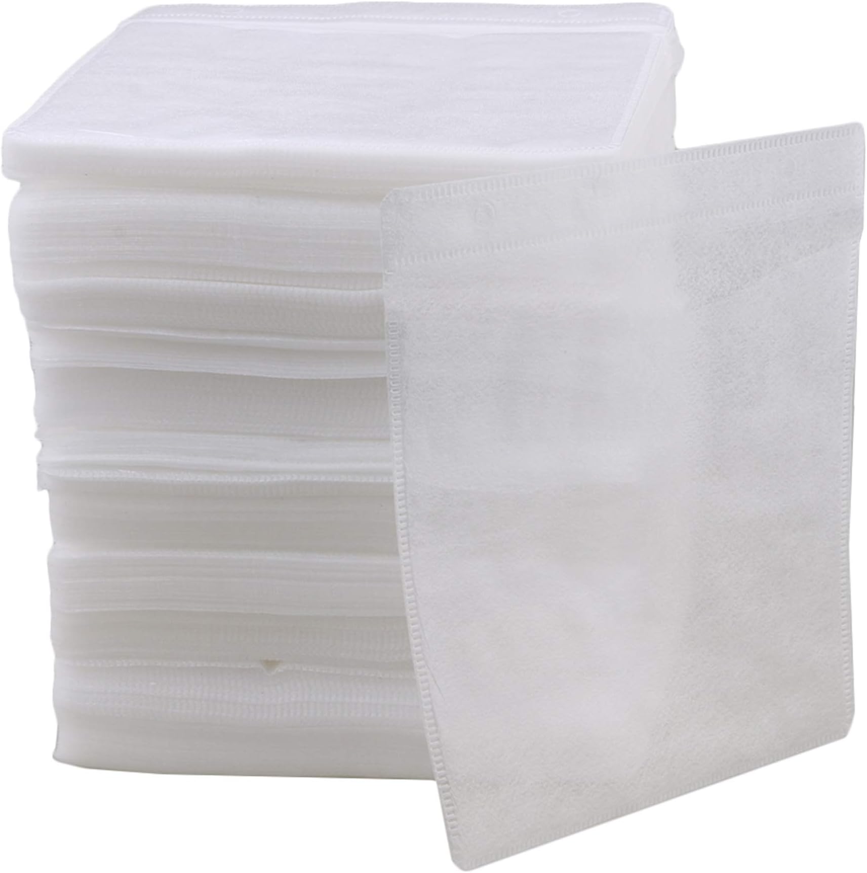 Mxfans 500pcs White OPP Plastic Double-Sided CD DVD Sleeves with Window & Flap