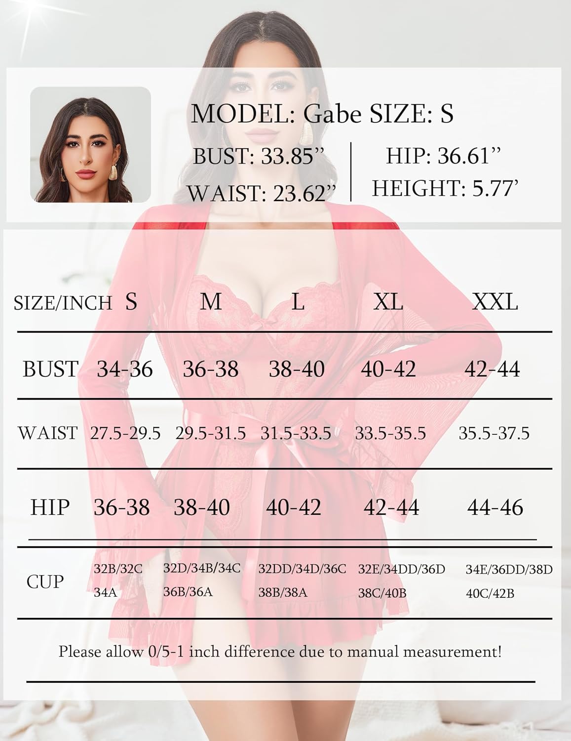 Avidlove Women Sexy Lingerie Set 2 Piece Sheer Kimono Robe with Lace Teddy Lingerie Bodysuit - Image 6