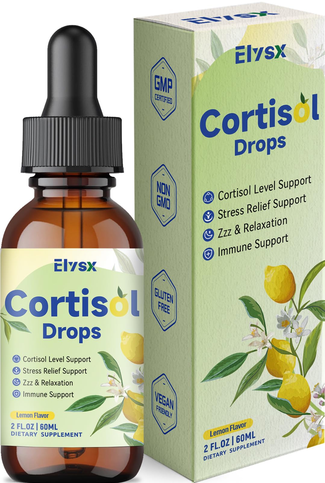 Amazon.com: Elysx Cortisol Supplements for Women & Men, Cortisol