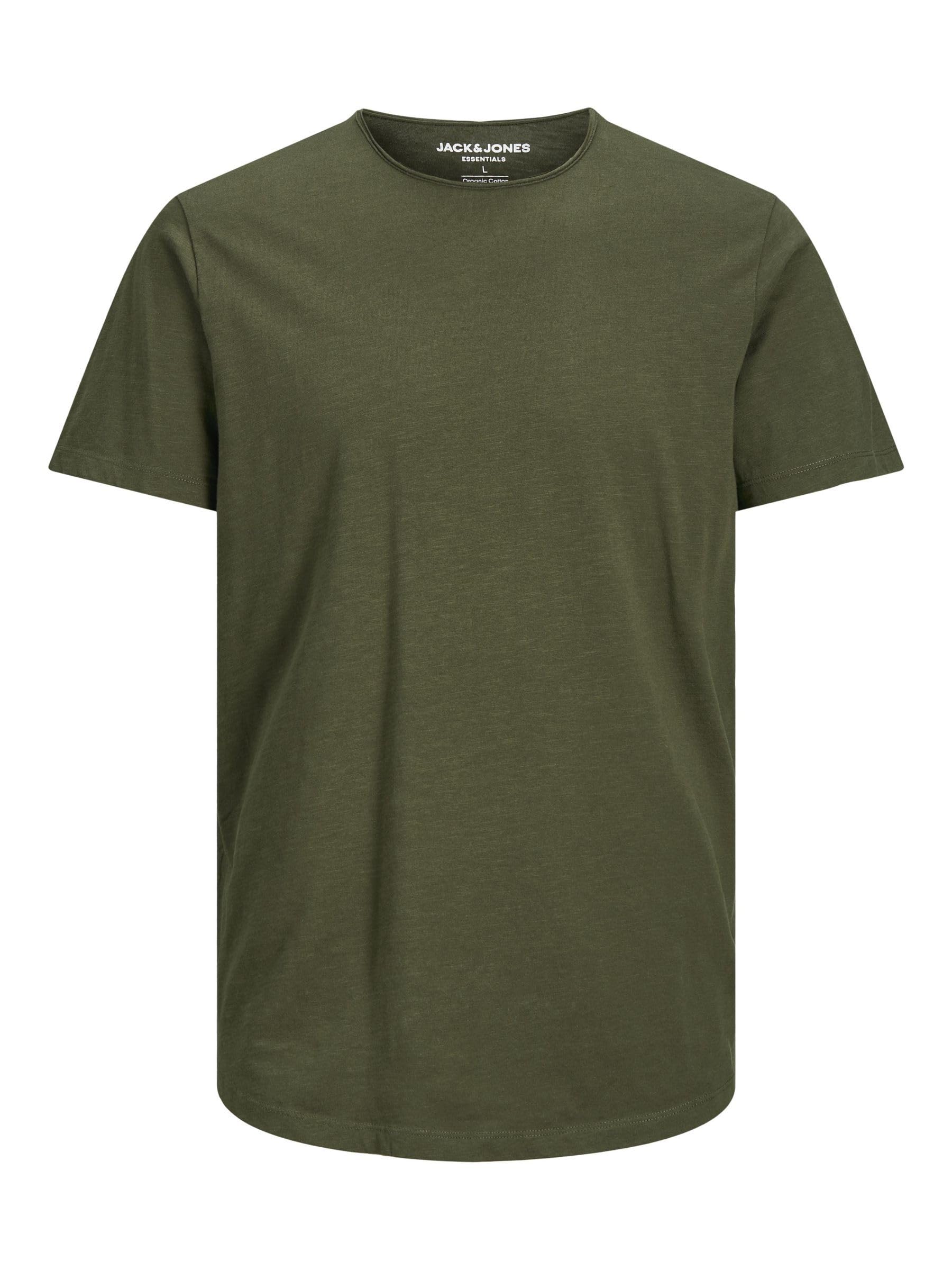 Jack & Jones Jjebasher Tee O-NECK Ss Noos, T-Shirt Uomo, Verde (Forest Night Fit:Reg), Xl-image