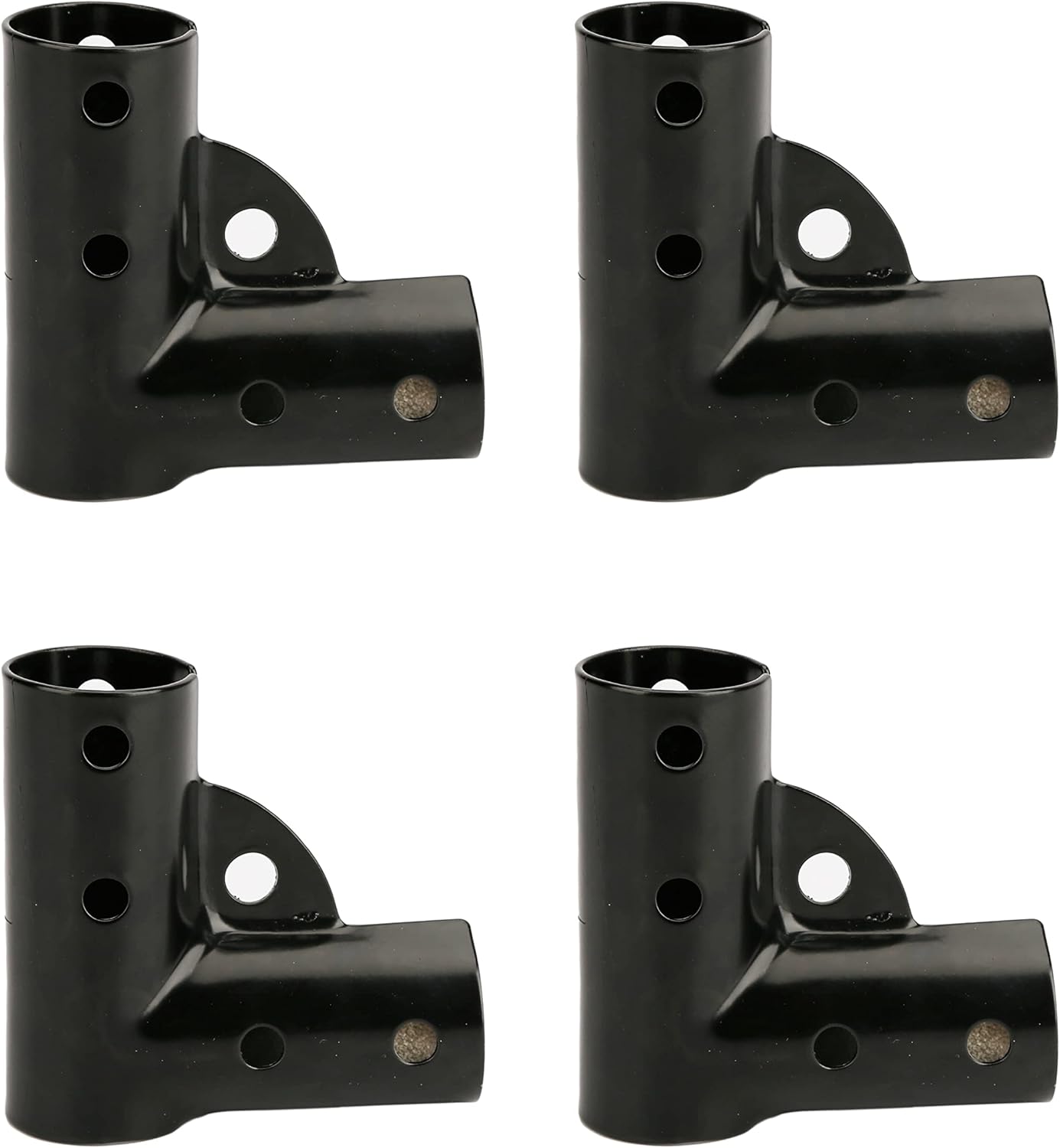 Plum Fittings 1 3/8" x 1 3/8" Black Chain Link Fence Top Gate Corner | Pressed Steel Top Gate Corner | Top Gate Elbow | Pack of 4