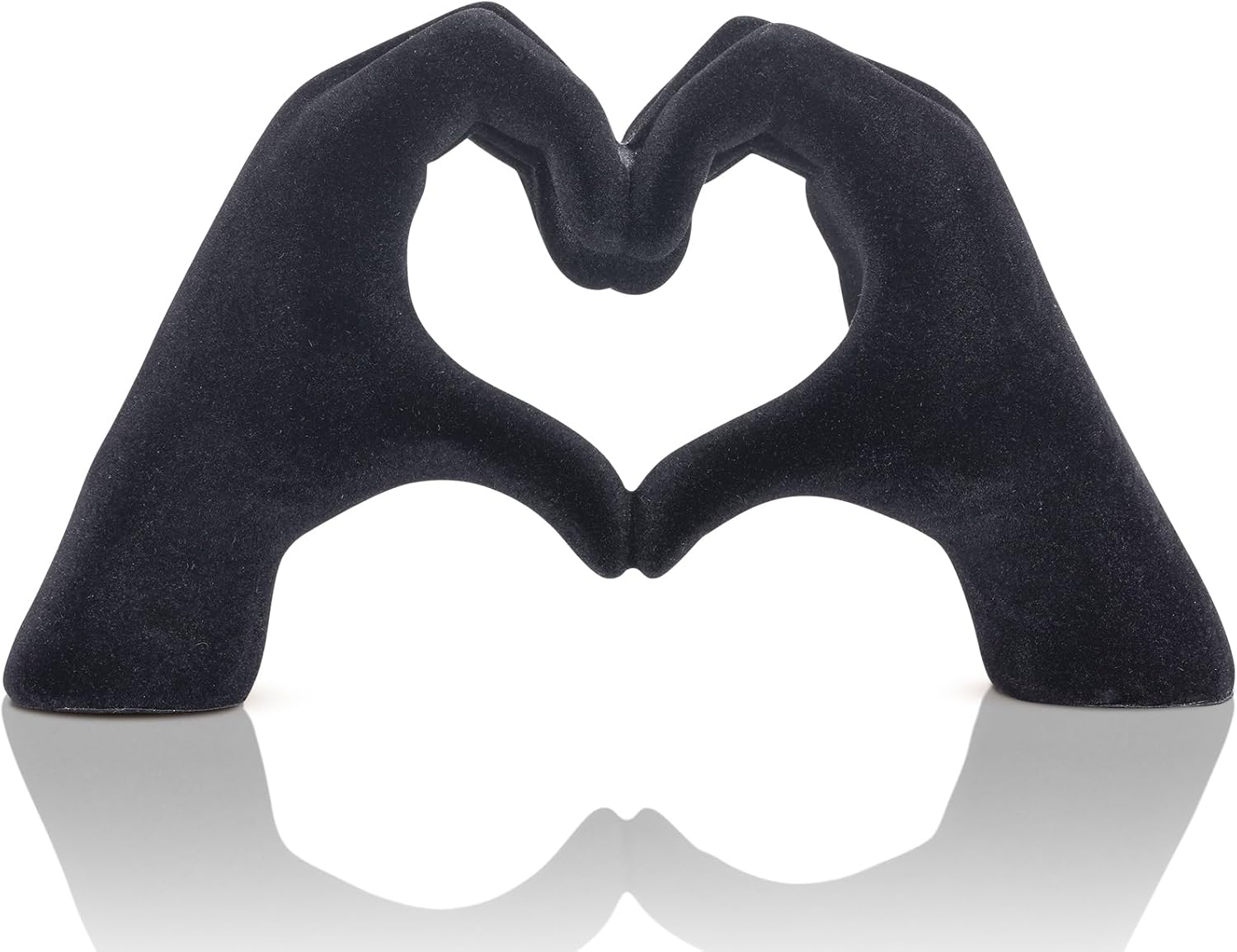 DOVDOV Black Heart Hand Sculpture, Heart Hand Statue Home Decor Aesthetics, Suitable for Bookshelf Console Table Office Entrance Decoration Bohemian Wedding Decoration and Small Ornaments.