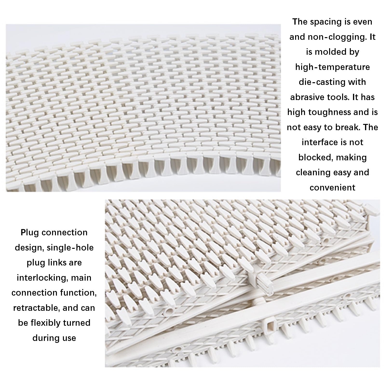 Rejilla de Drenaje para Piscina, Cubierta de plástico ABS Resistente a los Rayos UV, Rejilla Flexible para desagüe de Ducha para Patios, entradas de vehículos y terrazas, 20 x 100 cm (1 unid