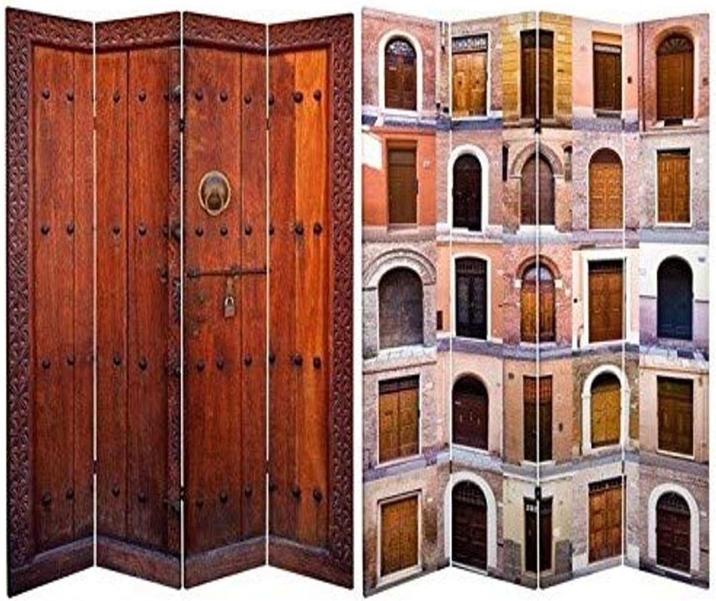 Oriental Furniture Masculine Decor Room Divider, 6-Feet Tall European ...