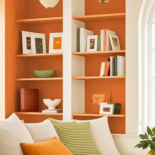 Miniatura 24 de Ismoon Papel tapiz morado para despegar y pegar, papel adhesivo morado sólido de 15.7 pulgadas, 236 pulgadas, extraíble, impermeable, para Rojo