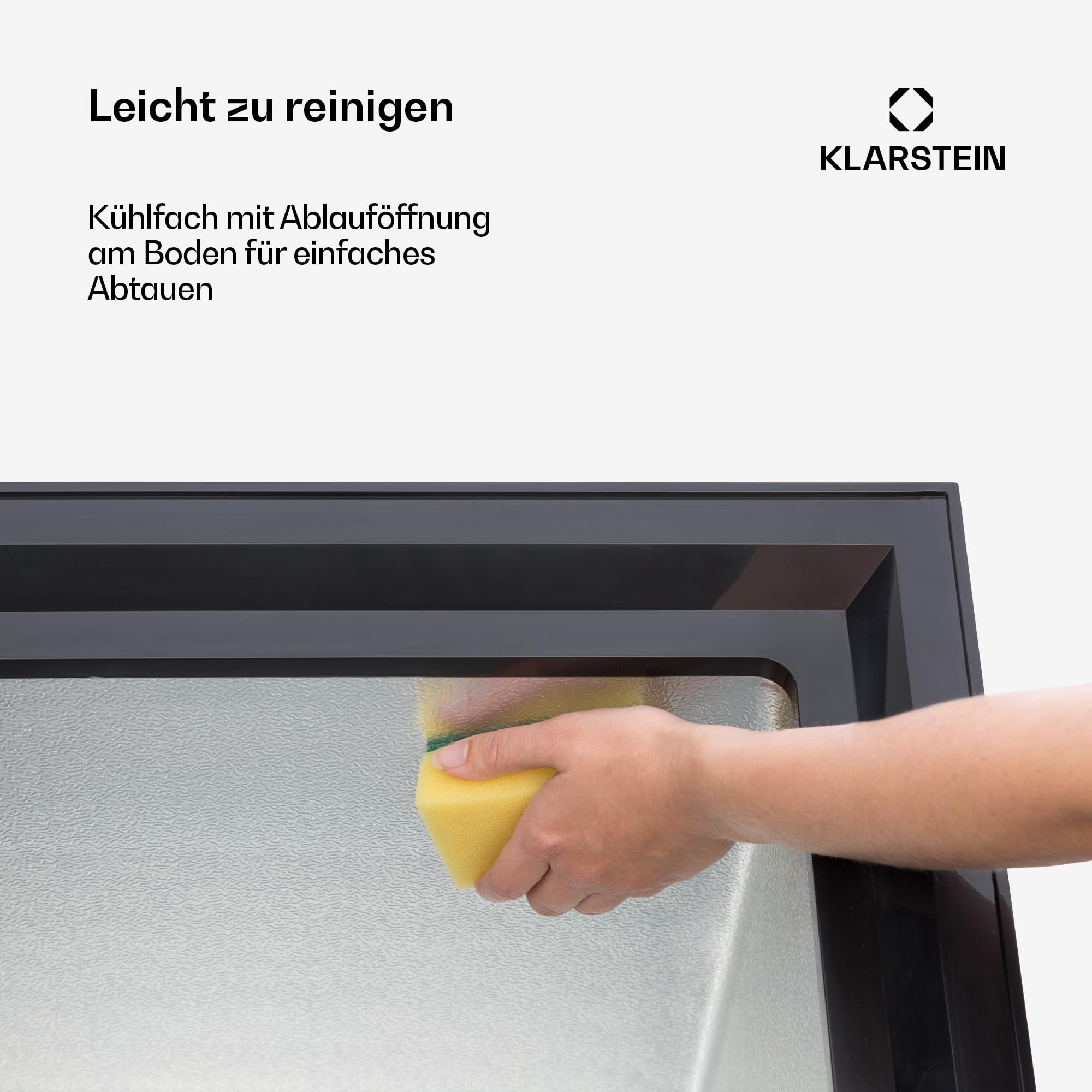 Klarstein Gefriertruhe Klein und Schmal, Freistehende Kleine Gefriertruhe, 51 Liter Tiefkühltruhe, Kleine Kühltruhe mit Einhängekorb, Energieeffiziente Gefriertruhen, Kompakte Tiefkühltruhen