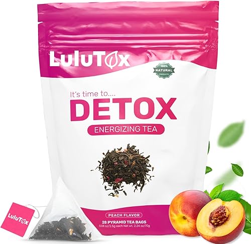 LULUTOX Té Detox - Mezcla de hierbas con diente de león, ginseng y jengibre, soporta un peso saludable, salud digestiva, vegano, totalmente natural,