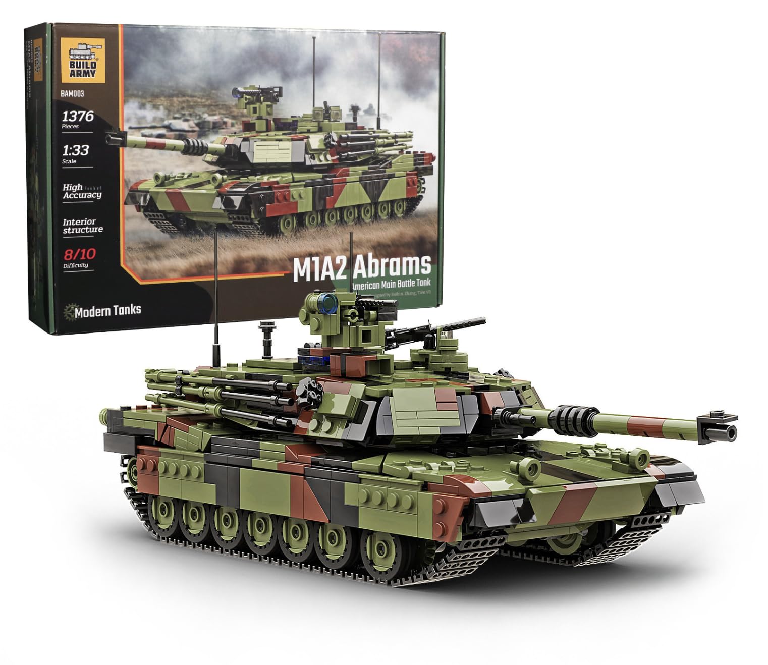 USA M1A2 Abrams główny czołg bojowy model cegły klocki 1376 szt