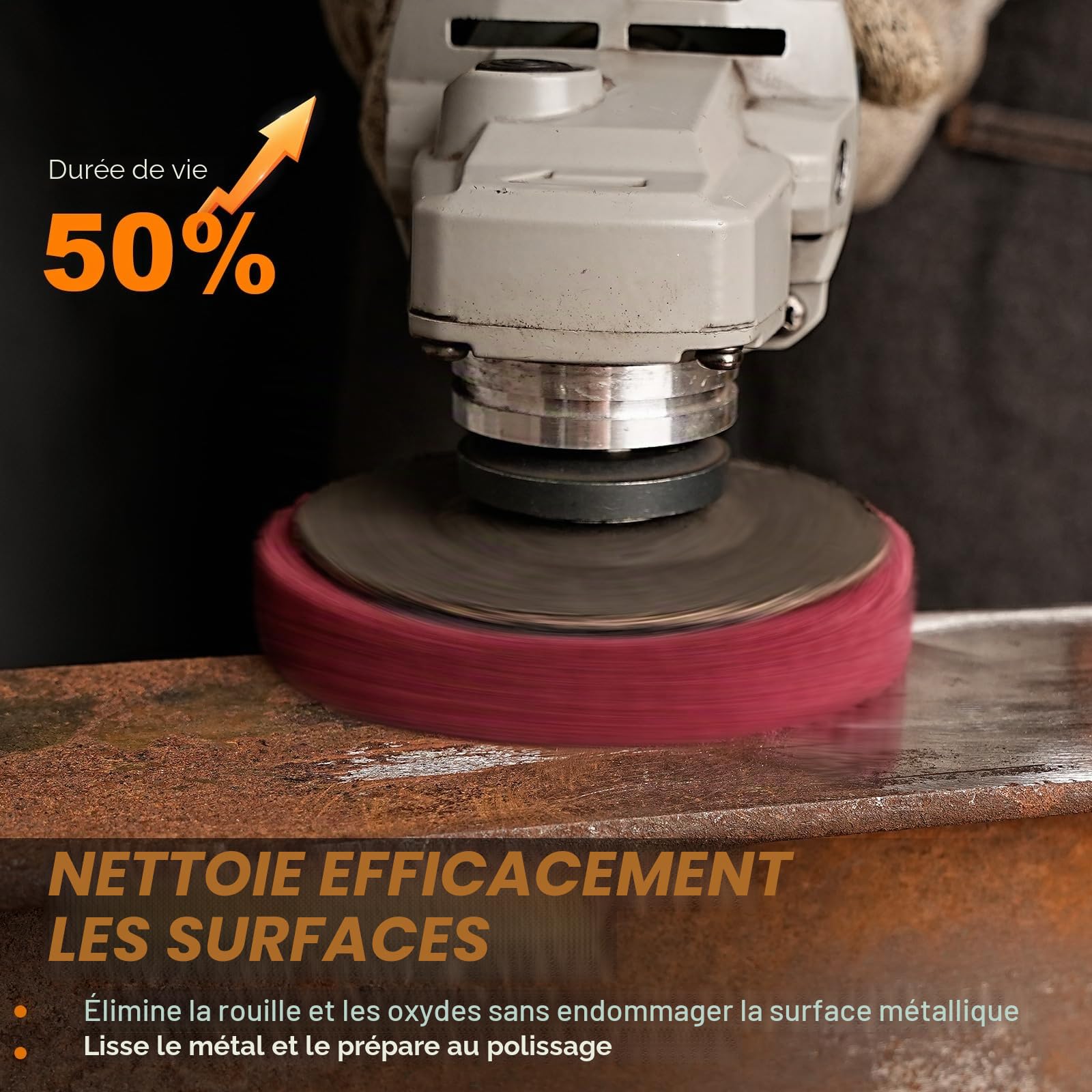 SI FANG Lot de 5 disques abrasifs 115 mm, grain 320, pour meuleuse d'angle 4,5 x 2,2 cm