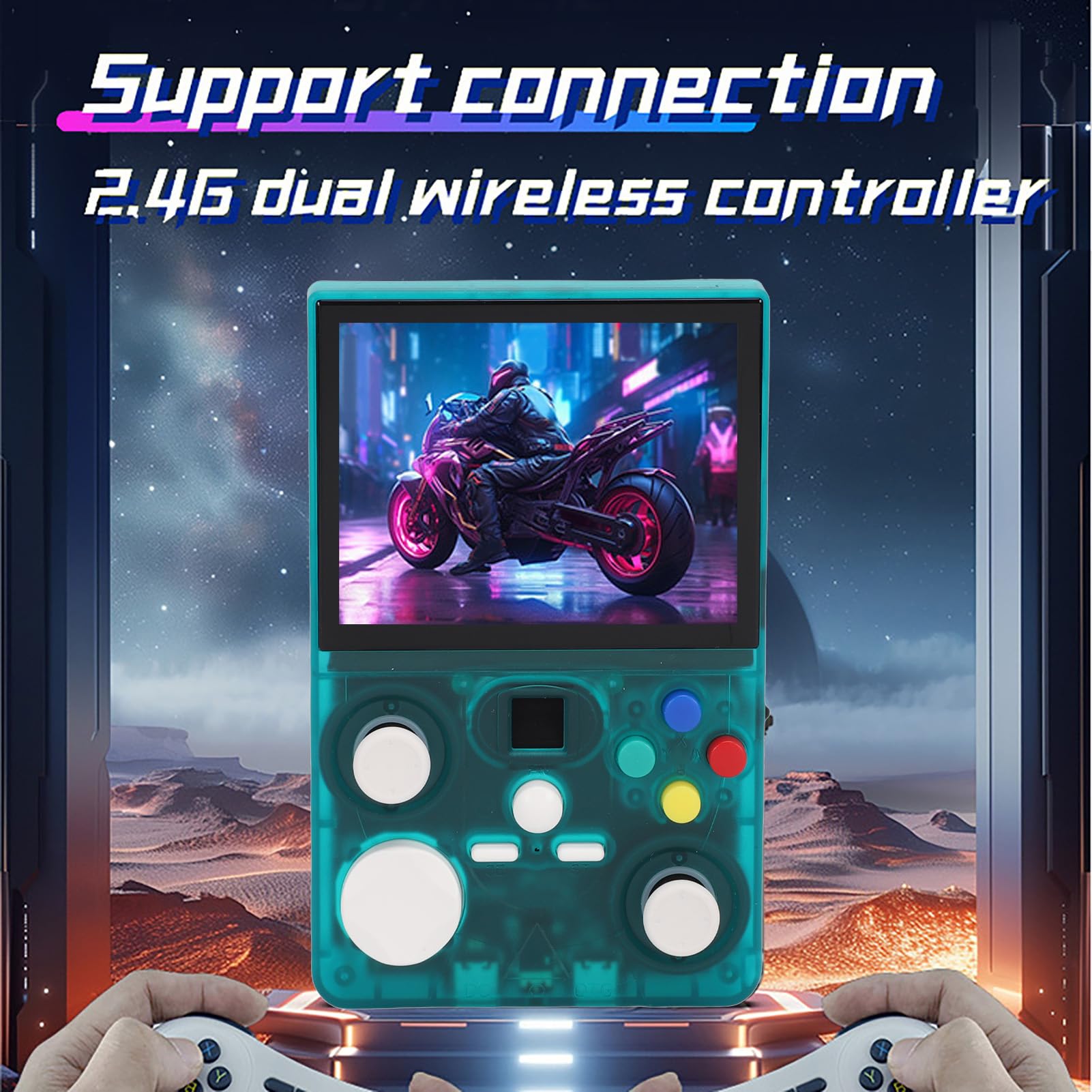 Console di Gioco Portatile, Console di Gioco retrò Portatile con Schermo MIPI HD da 3,5 Pollici con Doppio Joystick e WiFi, per Linux e Giochi retrò (128G)